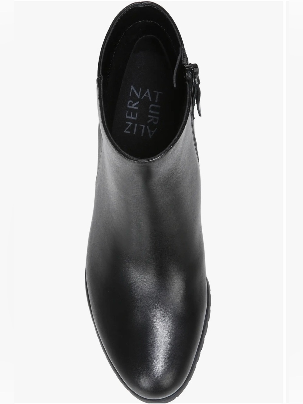 Naturalizer Black Leather Ankle Boots with Block Heel Size 7.5 - Picture 5 of 16
